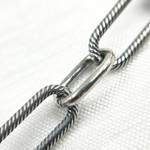 Load image into Gallery viewer, Oxidized 925 Sterling Silver Paperclip Chain