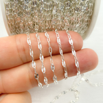 Load image into Gallery viewer, Sterling Silver Diamond Cut Marina & Round Cable Link Chain