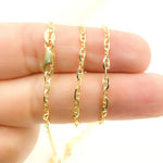 Load image into Gallery viewer, 14K Solid Gold Diamond Cut Marina Link Chain