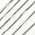 Load image into Gallery viewer, Crystal Double Oxidized Connected Wire Chain.