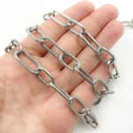 Load image into Gallery viewer, Oxidized Sterling Silver Paperclip Textured Link Chain