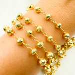 Load image into Gallery viewer, Golden Pyrite Faceted Rondel Oxidized Wire Chain