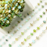 Load image into Gallery viewer, Peruvian Opal Gold Plated 925 Sterling Silver Wire Chain