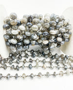 Load image into Gallery viewer, Coated Moonstone Wire Wrap Chain.