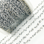 Load image into Gallery viewer, Hematite Cluster Dangle 925 Sterling Silver Wire Chain.