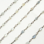 Load image into Gallery viewer, Coated Labradorite Oxidized Wire Chain