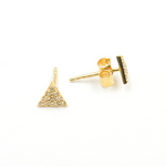 Load image into Gallery viewer, 14K Solid Gold and Diamonds Ray Earrings.
