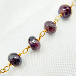 Load image into Gallery viewer, Garnet Gold Plated Wire Chain.