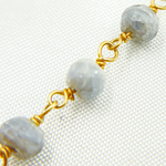 Load image into Gallery viewer, Coated Quartz Gold Plated Wire Chain