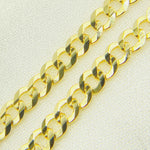 Load image into Gallery viewer, 080R13FG1T2A9L001. 14K Solid Yellow Gold Miami Flat Curb Chain