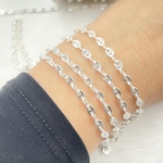 Load image into Gallery viewer, 925 Sterling Silver Diamond Cut Marina Chain.
