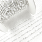 Load image into Gallery viewer, V195SS. Sterling Silver Smooth Oval Link Chain