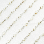 Load image into Gallery viewer, White Freshwater Pearl Sterling Silver Wire Chain