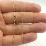Load image into Gallery viewer, 14K Solid Gold Wheat Satellite Chain