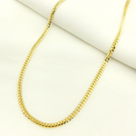 Load image into Gallery viewer, 14K Solid Yellow Gold Flat Curb Link Necklace