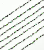 Load image into Gallery viewer, Chrysoprase Gemstone Faceted Wire Wrapped Chains