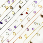 Load image into Gallery viewer, Multi Gemstone Mix Shape Dangle Wire Chain.