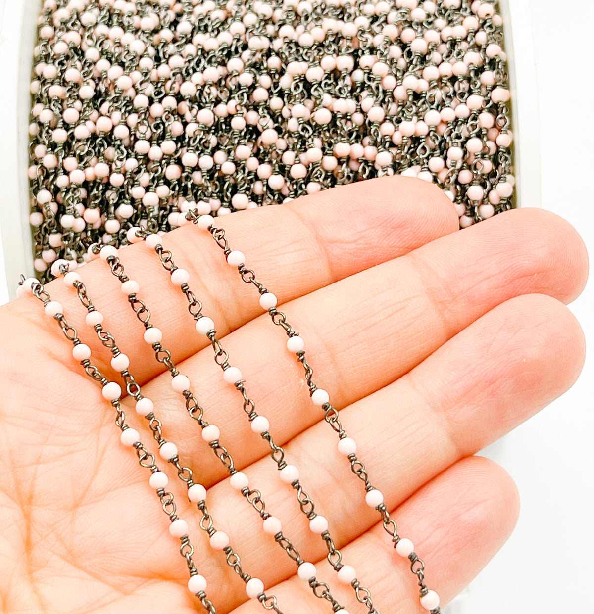 Coral Wire Wrap Chain. COR4
