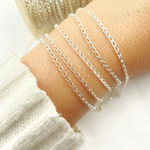 Load image into Gallery viewer, Sterling Silver 1.7mm Wheat Chain