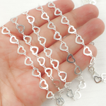 Load image into Gallery viewer, 925 Sterling Silver Open Heart Shape Link Chain
