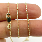Load image into Gallery viewer, 14K Solid Gold Diamond Cut Bar Chain.