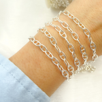 Load image into Gallery viewer, 925 Sterling Silver Smooth Marina Link Chain.