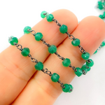 Load image into Gallery viewer, Green Onyx Wire Chain