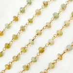 Load image into Gallery viewer, Coated Cats Eye Gold Plated Wire Chain