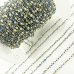 Load image into Gallery viewer, Multi Sapphire Oxidized Wire Chain