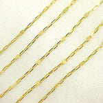 Load image into Gallery viewer, 14K Solid Gold Diamond Cut Paperclip & Marina Mirror Link Chain