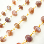 Load image into Gallery viewer, Chocolate Moonstone Gold Plated Wire Chain