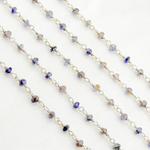 Load image into Gallery viewer, Iolite 925 Sterling Silver Wire Chain.