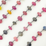 Load image into Gallery viewer, Multi Sapphire Oxidized Wire Chain. MSA17