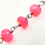 Load image into Gallery viewer, Pink Chalcedony Oxidized Wire Chain