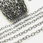 Load image into Gallery viewer, V83OX. Oxidized Sterling Silver Diamond Cut Cable Link Chain