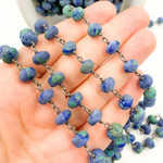 Load image into Gallery viewer, Azurite Malachite Oxidized Wire Chain