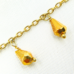 Load image into Gallery viewer, Golden Pyrite Drop Dangle Gold Plated Wire Chain.