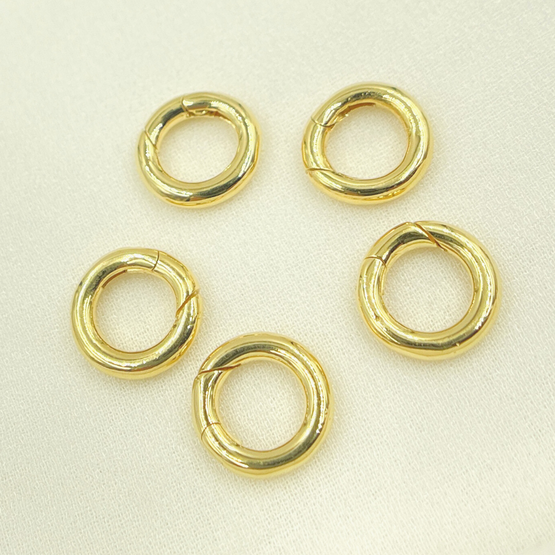 13MM Gold-plated Sterling Silver Round Clasp