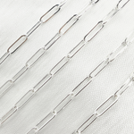 Load image into Gallery viewer, 925 Sterling Silver Paperclip Flat Link Chain.