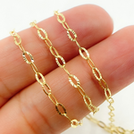Load image into Gallery viewer, 14K Solid Yellow Gold Diamond Cut Oval Link Chain