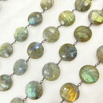 Load image into Gallery viewer, Labradorite Oxidized Wire Chain.