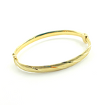 Load image into Gallery viewer, 14K Solid Gold Matte Textured Bangle
