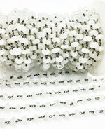 Load image into Gallery viewer, White Moonstone Oxidized Wire Chain.
