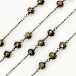 Load image into Gallery viewer, Pyrite Oxidized Connected Wire Chain.