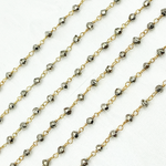 Load image into Gallery viewer, Steel Pyrite Gold Plated 925 Sterling Silver Wire Chain.