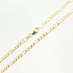 Load image into Gallery viewer, 14K Solid Gold Flat Figaro Chain