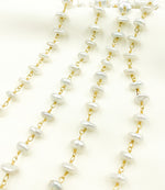 Load image into Gallery viewer, PRL23. Organic Freshwater Pearl Wire Wrap Chain