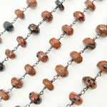 Load image into Gallery viewer, Jasper Oxidized 925 Sterling Silver Wire Chain