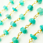 Load image into Gallery viewer, Amazonite Gold Plated Wire Chain