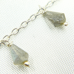 Load image into Gallery viewer, Labradorite Drop Dangle 925 Sterling Silver Wire Chain.